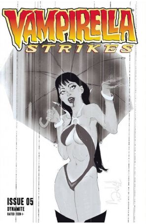Vampirella Strikes (3rd Series) 5O published by Dynamite with cover art by Ben Caldwell