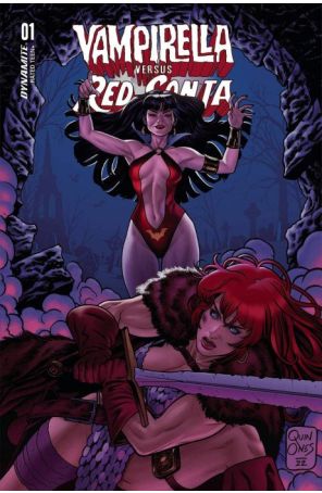 Vampirella Versus Red Sonja 1C published by Dynamite with cover art by Joe Quinones