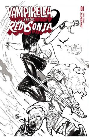Vampirella Versus Red Sonja 1V published by Dynamite with cover art by Alessandro Ranaldi