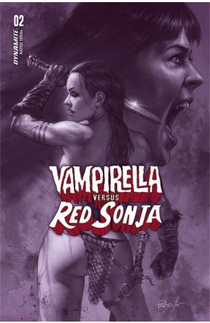 Vampirella Versus Red Sonja 2F published by Dynamite with cover art by Lucio Parrillo