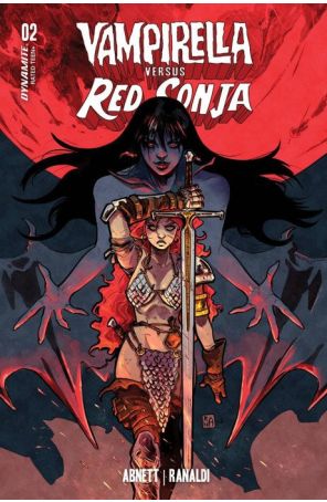Vampirella Versus Red Sonja 2M published by Dynamite with cover art by Alessandro Ranaldi
