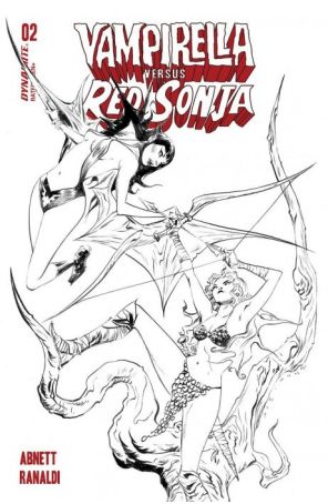 Vampirella Versus Red Sonja 2O published by Dynamite with cover art by Jae Lee