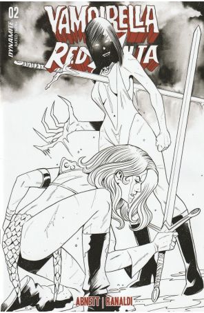 Vampirella Versus Red Sonja 2P published by Dynamite with cover art by Drew Moss