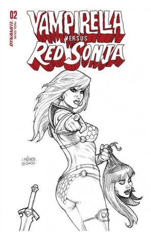 Vampirella Versus Red Sonja 2R published by Dynamite with cover art by Joseph Michael Linsner