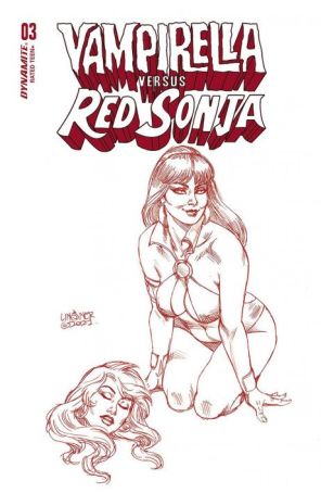 Vampirella Versus Red Sonja 3T published by Dynamite with cover art by Joseph Michael Linsner