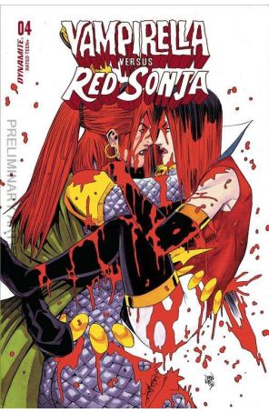 Vampirella Versus Red Sonja 4D published by Dynamite with cover art by Drew Moss