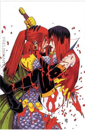 Vampirella Versus Red Sonja 4I published by Dynamite with cover art by Drew Moss
