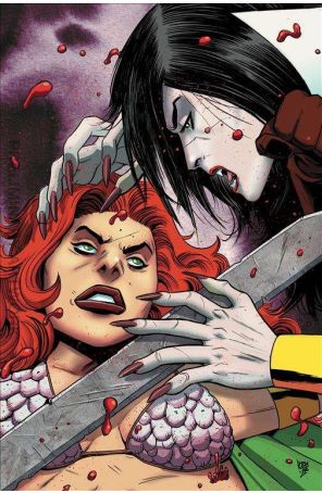 Vampirella Versus Red Sonja 5I published by Dynamite with cover art by Drew Moss