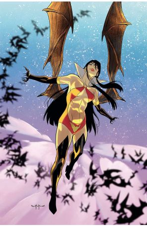 Vampirella Versus The Superpowers 1Y published by Dynamite with cover art by Pasquale Quanlano