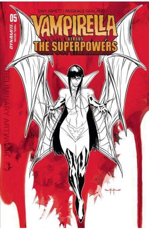 Vampirella Versus The Superpowers 5H published by Dynamite with cover art by Pasquale Qualano
