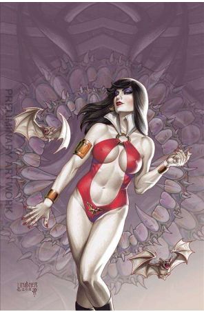 Vampirella Versus The Superpowers 6I published by Dynamite with cover art by Joseph Michael Linsner