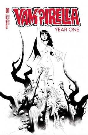 Vampirella Year One 1ZE published by Dynamite with cover art by Jae Lee