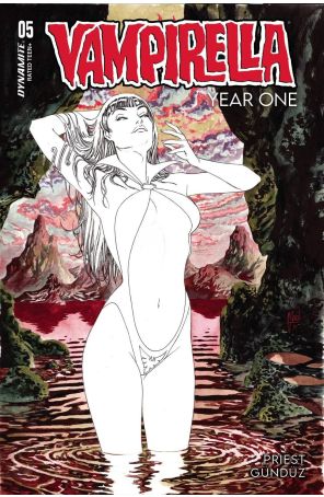 Vampirella Year One 5Q published by Dynamite with cover art by Guillem March