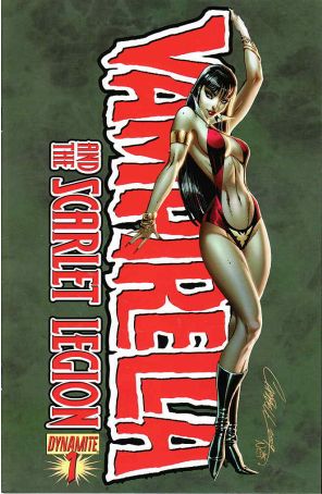 Vampirella and the Scarlet Legion 1A published by Dynamite with cover art by J. Scott Campbell
