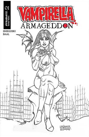 Vampirella: Armageddon 1O published by Dynamite with cover art by Joseph Michael Linsner
