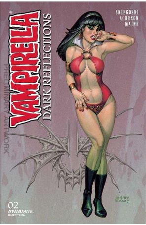 Vampirella: Dark Reflections 2C published by Dynamite with cover art by Joseph Michael Linsner
