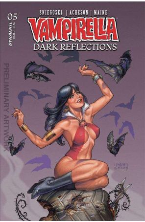 Vampirella: Dark Reflections 5B published by Dynamite with cover art by Joseph Michael Linsner