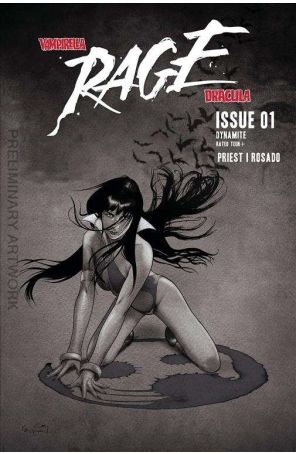 Vampirella/Dracula: Rage 1K published by Dynamite with cover art by Ergun Gunduz