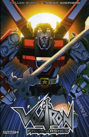 Voltron: From The Ashes 6 published by Dynamite with cover art by Alex Milne