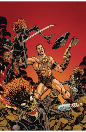 Warlord of Mars Attacks 1G published by Dynamite with cover art by Dave Johnson