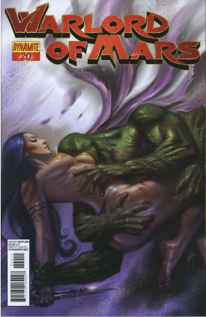 Warlord of Mars 20B published by Dynamite with cover art by Lucio Parrillo