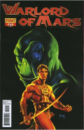 Warlord of Mars 21A published by Dynamite with cover art by Joe Jusko