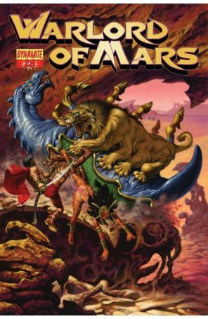 Warlord of Mars 28A published by Dynamite with cover art by Joe Jusko