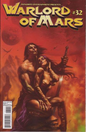 Warlord of Mars 32B published by Dynamite with cover art by Lucio Parrillo