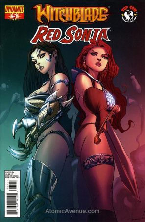Witchblade/Red Sonja 5 published by Dynamite with cover art by Alé Garza