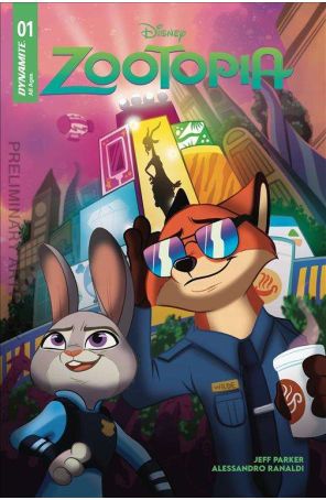 Zootopia (Dynamite) 1A published by Dynamite with cover art by Trish Forstner