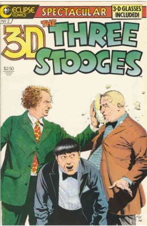 3-D Three Stooges 2 published by Eclipse with cover art by Paul Gulacy