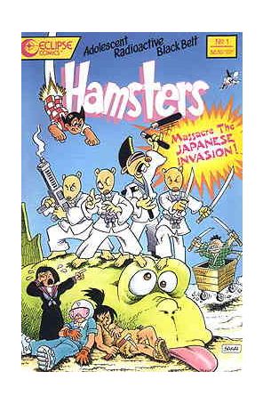 Adolescent Radioactive Black Belt Hamsters Massacre the Japanese Invasion 1 published by Eclipse with cover art by Stan Sakai