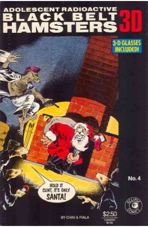 Adolescent Radioactive Black Belt Hamsters in 3-D 4 (with glasses) published by Eclipse with cover art by Sam Kieth
