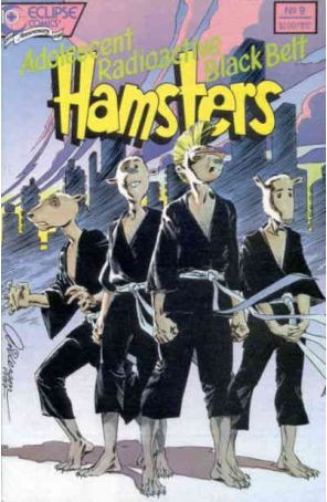 The Adolescent Radioactive Black Belt Hamsters 9 published by Eclipse with cover art by Brent Anderson