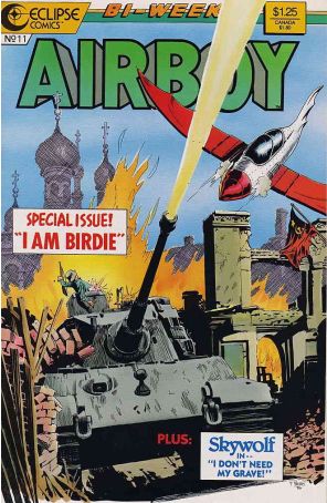 Airboy 11 published by Eclipse with cover art by Tom Yeates
