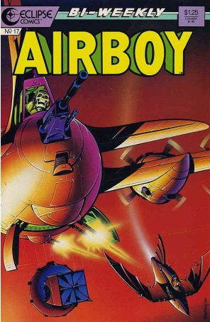 Airboy 17 published by Eclipse with cover art by Ken Steacy