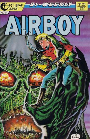 Airboy 18 published by Eclipse with cover art by Rick Veitch