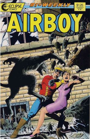 Airboy 20 published by Eclipse with cover art by Paul Gulacy