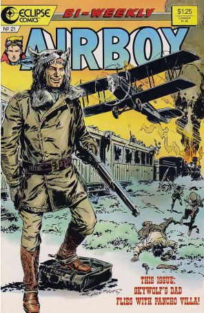 Airboy 21 published by Eclipse with cover art by George Evans