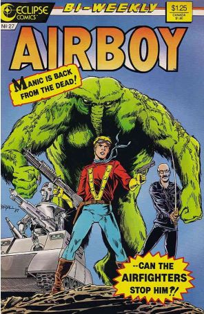 Airboy 27 published by Eclipse with cover art by Ron Randall