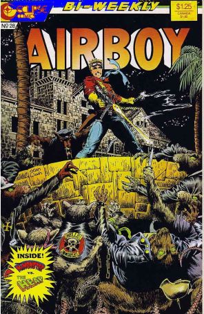Airboy 28 published by Eclipse with cover art by Stan Woch