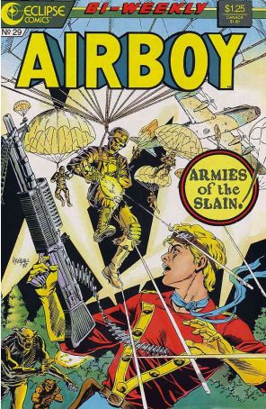 Airboy 29 published by Eclipse with cover art by Ron Randall