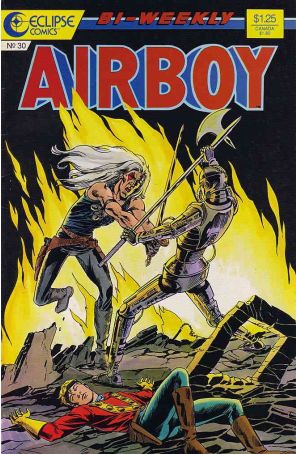 Airboy 30 published by Eclipse with cover art by Ron Randall
