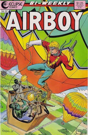 Airboy 32 published by Eclipse with cover art by Ron Randall