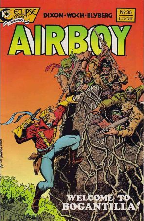 Airboy 35 published by Eclipse with cover art by Ron Frenz