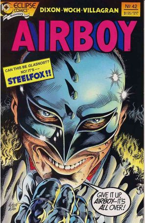 Airboy 42 published by Eclipse with cover art by Stan Woch