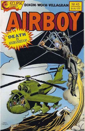 Airboy 43 published by Eclipse with cover art by Mark Johnson