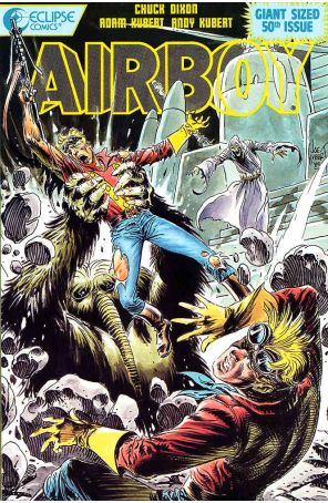 Airboy 50 published by Eclipse with cover art by Joe Kubert