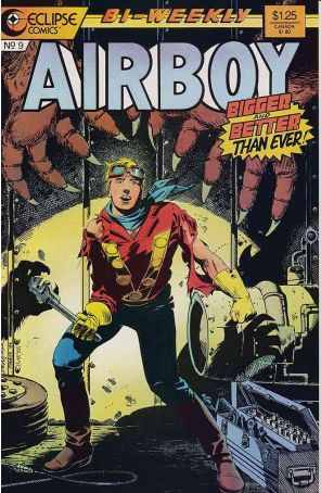 Airboy 9 published by Eclipse with cover art by Howard Bender and Timothy Truman