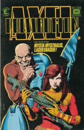 Axel Pressbutton 1 published by Eclipse with cover art by Brian Bolland